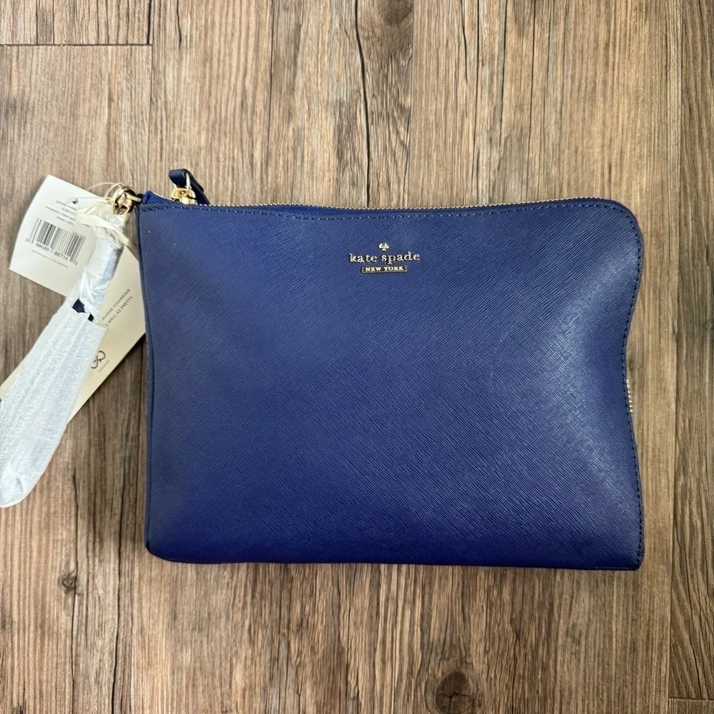 NWT Kate Spade EVERPURSE QUENTIN FRENCH NAVY WRISTLET